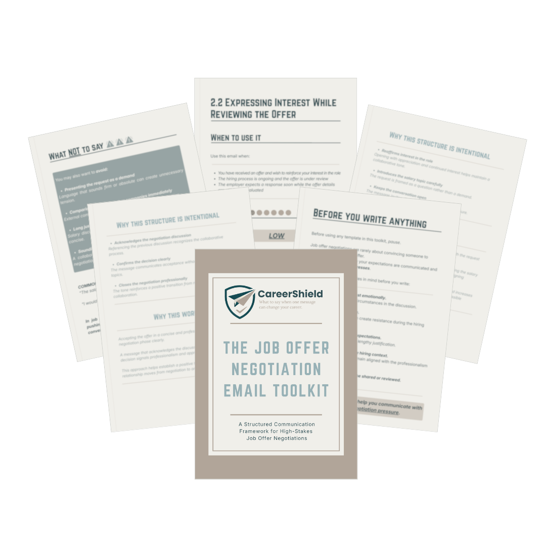 The Job Offer Negotiation Toolkit